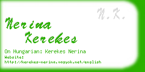 nerina kerekes business card